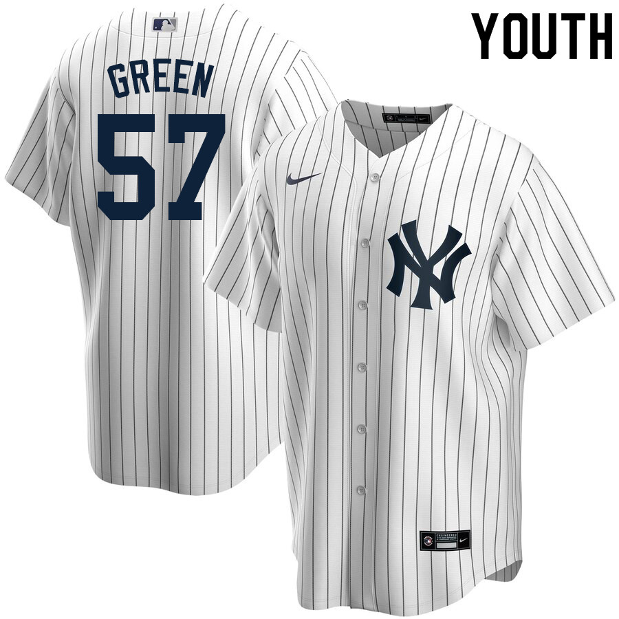 2020 Nike Youth #57 Chad Green New York Yankees Baseball Jerseys Sale-White